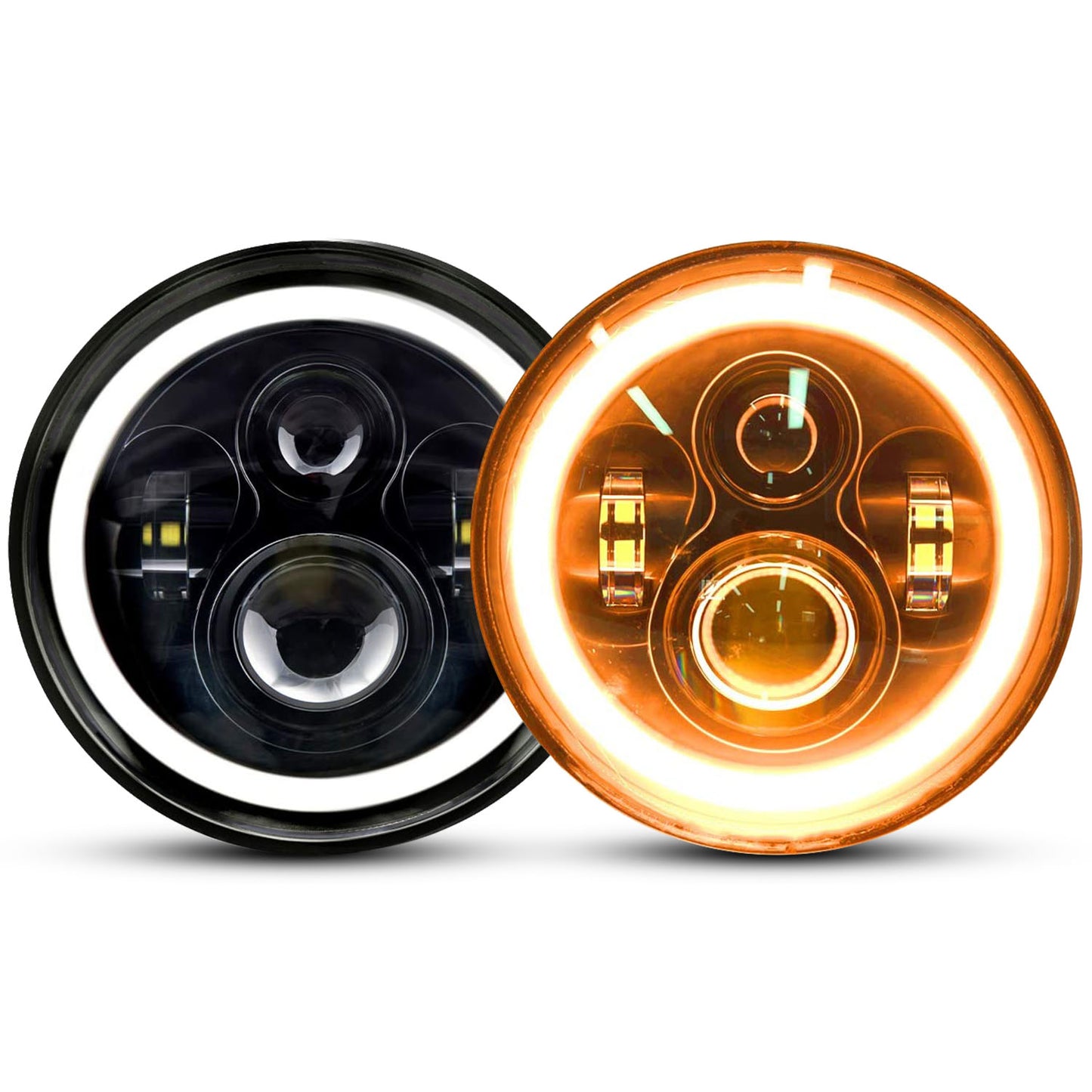 2Pc 7in 6000LM LED HEADLIGHT FOR GM C10 AND JEEP
